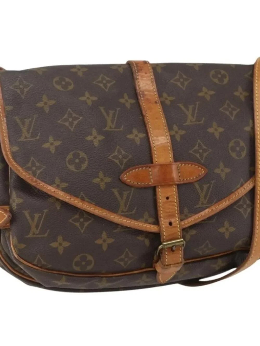 LOUIS VUITTON Monogram Saumur 30 Shoulder Bag M42256 LV Auth ep12539